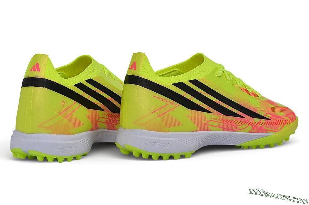 Adidas F50 Hyperfast Elite TF Artificial Turf Soccer Shoes - Yellow/Solar Yellow/Lucid Pink 7