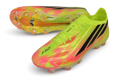 Adidas F50 Hyperfast Elite FG Firm Ground Soccer Cleats - Yellow/Solar Yellow/Lucid Pink