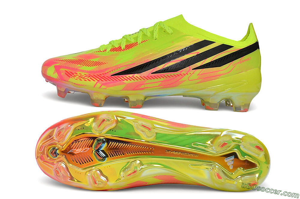 Adidas F50 Hyperfast Elite FG Firm Ground Soccer Cleats - Yellow/Solar Yellow/Lucid Pink 0