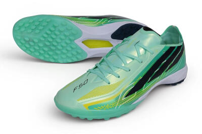 Adidas F50 Hyperfast Pro TF Artificial Turf Soccer Shoes - Green/Mint/Navy