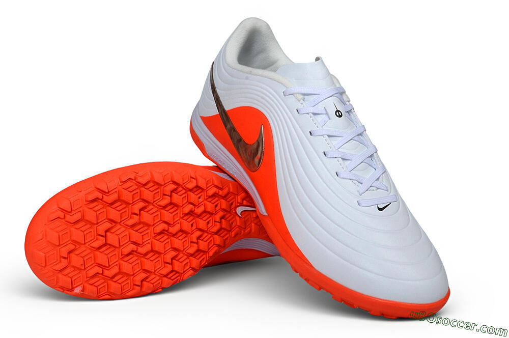Nike Tiempo Legend 11 Elite TF Artificial Turf Soccer Shoes - White/White/Bright Crimson/Metallic Copper 4