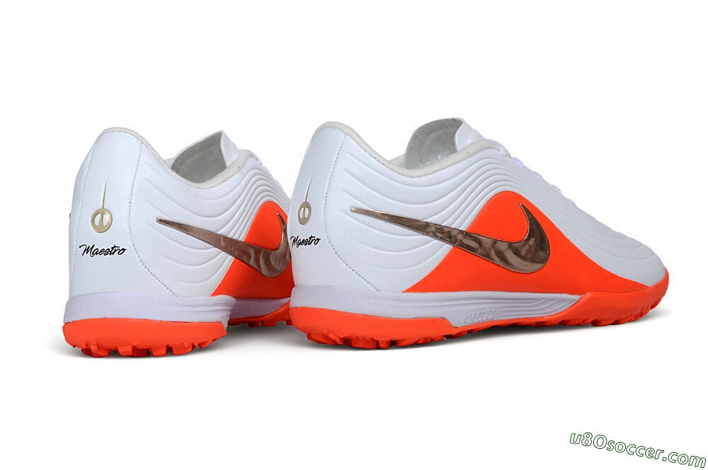 Nike Tiempo Legend 11 Elite TF Artificial Turf Soccer Shoes - White/White/Bright Crimson/Metallic Copper 7