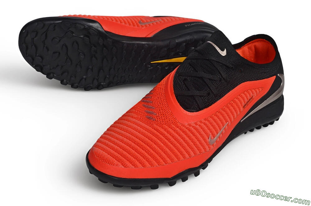 Nike Phantom 6 Elite Low TF Artificial Turf Soccer Shoes - Red/Bright Crimson/Black 3