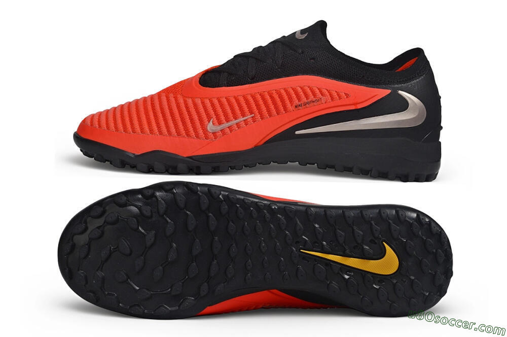 Nike Phantom 6 Elite Low TF Artificial Turf Soccer Shoes - Red/Bright Crimson/Black 0