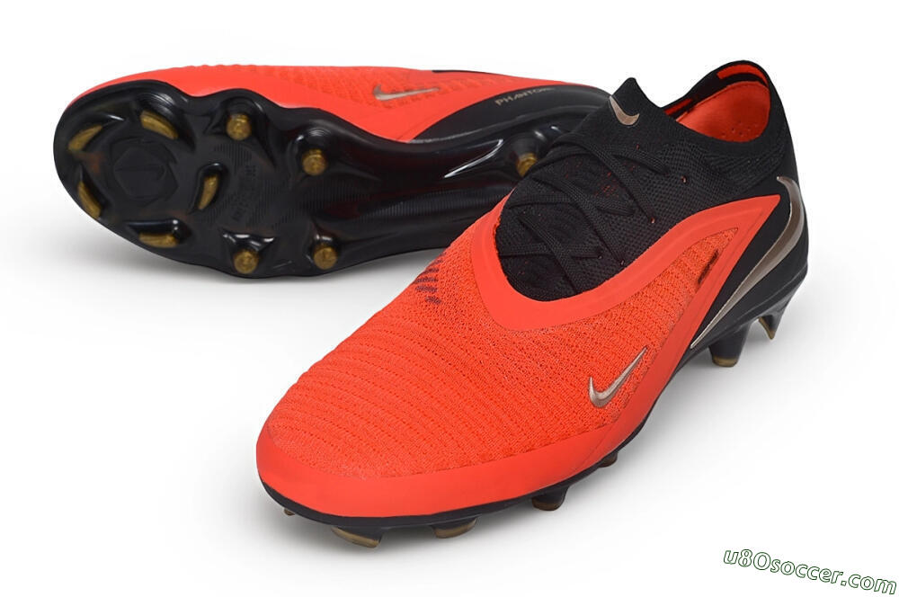 Nike Phantom 6 Elite Low FG Firm Ground Soccer Cleats - Red/Bright Crimson/Black 3