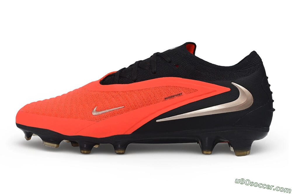 Nike Phantom 6 Elite Low FG Firm Ground Soccer Cleats - Red/Bright Crimson/Black 2