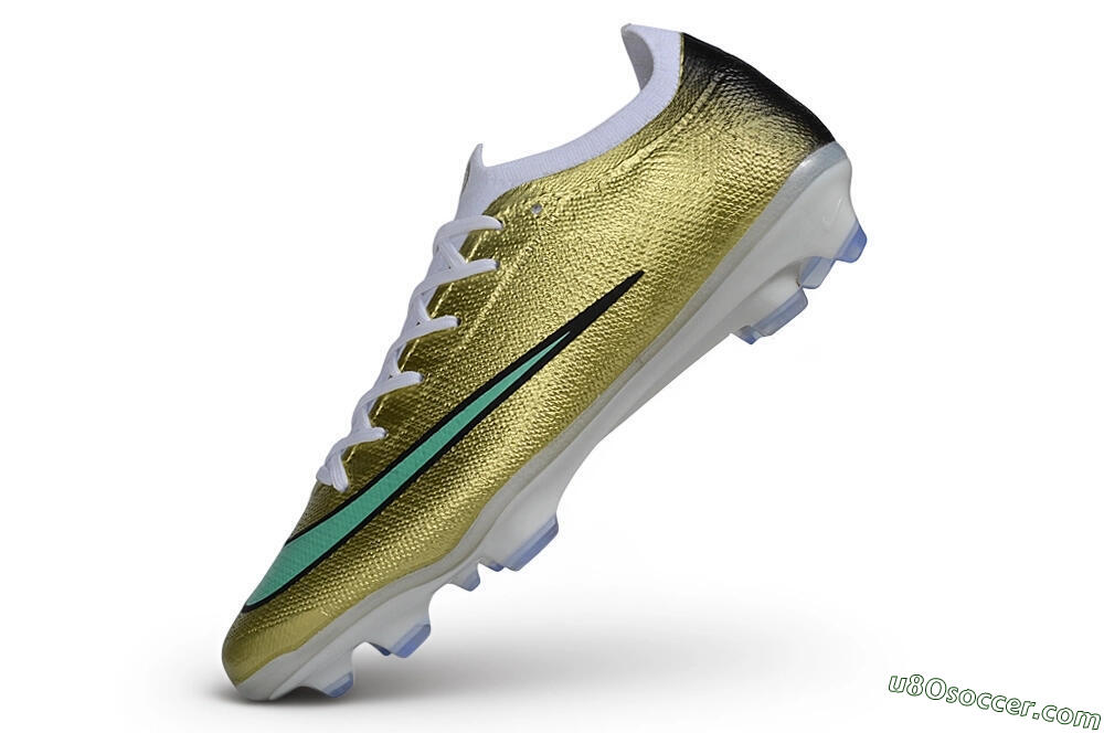 Nike Air Zoom Mercurial Vapor 17 Elite FG Firm Ground Soccer Cleats - Gold/Metallic Gold/Mint Green 5