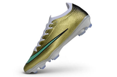 Nike Air Zoom Mercurial Vapor 17 Elite FG Firm Ground Soccer Cleats - Gold/Metallic Gold/Mint Green