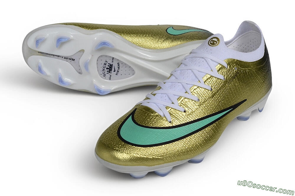 Nike Air Zoom Mercurial Vapor 17 Elite FG Firm Ground Soccer Cleats - Gold/Metallic Gold/Mint Green 3