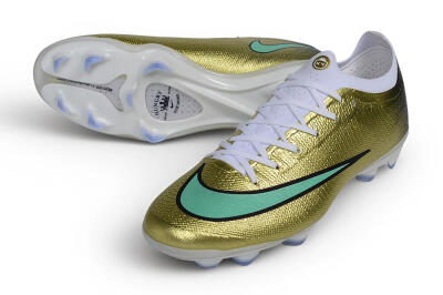 Nike Air Zoom Mercurial Vapor 17 Elite FG Firm Ground Soccer Cleats - Gold/Metallic Gold/Mint Green