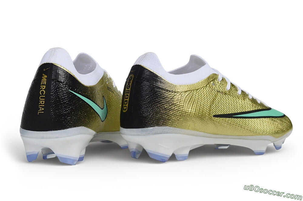 Nike Air Zoom Mercurial Vapor 17 Elite FG Firm Ground Soccer Cleats - Gold/Metallic Gold/Mint Green 6