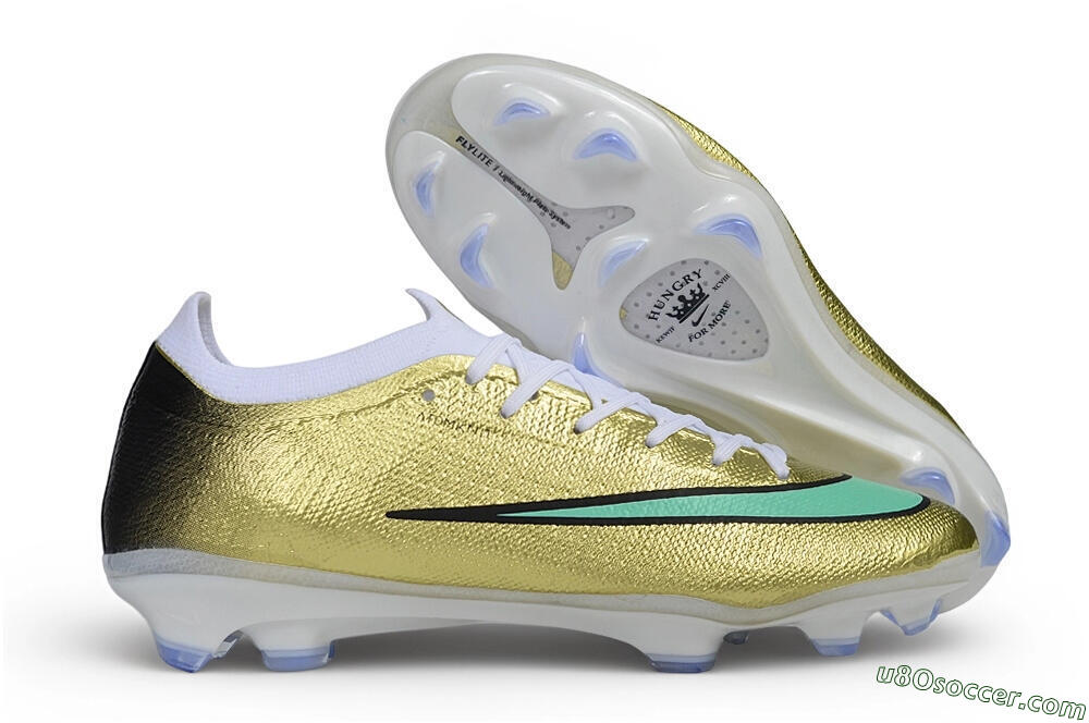 Nike Air Zoom Mercurial Vapor 17 Elite FG Firm Ground Soccer Cleats - Gold/Metallic Gold/Mint Green 1