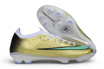 Nike Air Zoom Mercurial Vapor 17 Elite FG Firm Ground Soccer Cleats - Gold/Metallic Gold/Mint Green