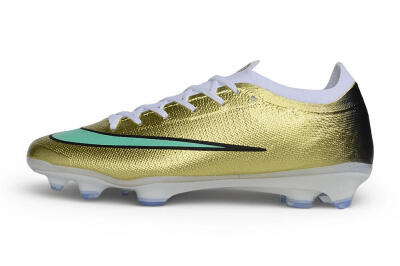 Nike Air Zoom Mercurial Vapor 17 Elite FG Firm Ground Soccer Cleats - Gold/Metallic Gold/Mint Green