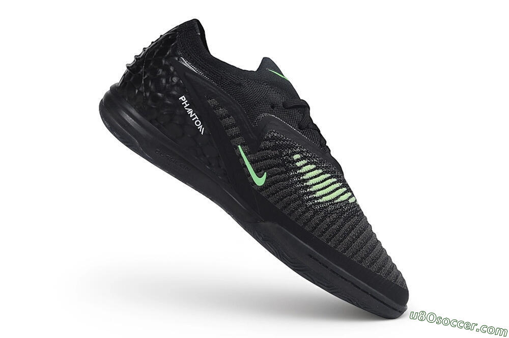 Nike Phantom 6 Elite Low IC Indoor & Futsal Soccer Shoes - Black/Black/Mint 4