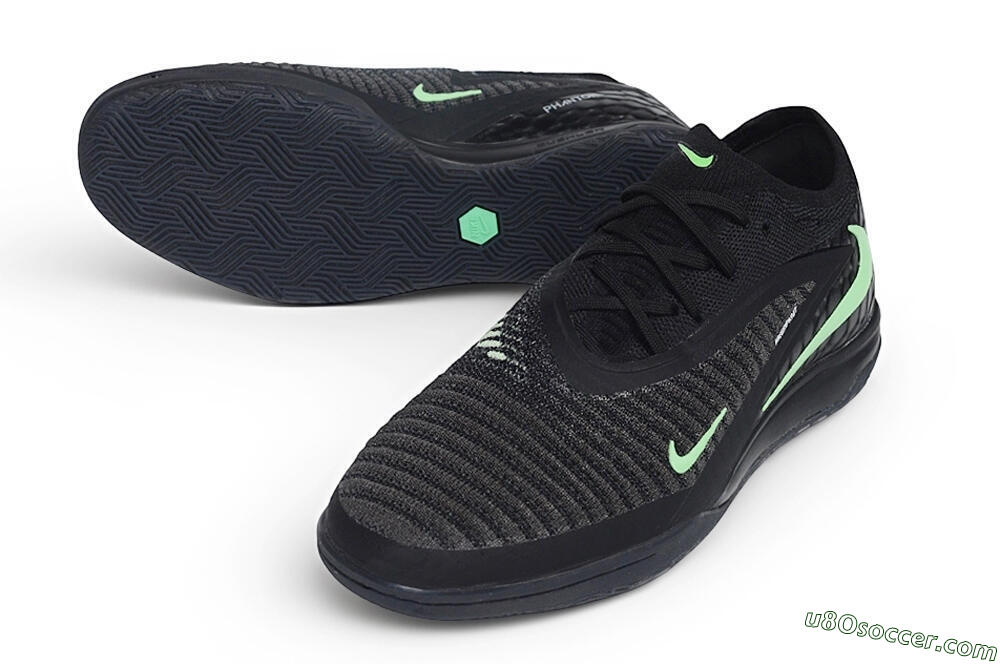 Nike Phantom 6 Elite Low IC Indoor & Futsal Soccer Shoes - Black/Black/Mint 3