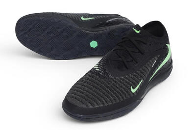 Nike Phantom 6 Elite Low IC Indoor & Futsal Soccer Shoes - Black/Black/Mint