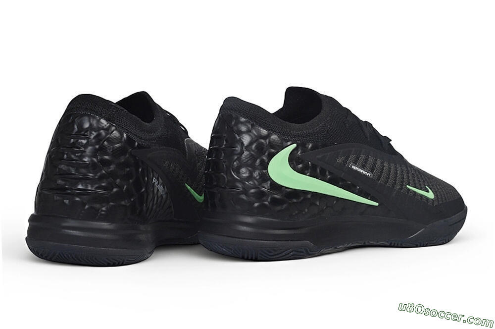 Nike Phantom 6 Elite Low IC Indoor & Futsal Soccer Shoes - Black/Black/Mint 6