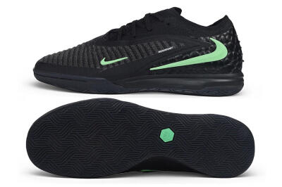 Nike Phantom 6 Elite Low IC Indoor & Futsal Soccer Shoes - Black/Black/Mint