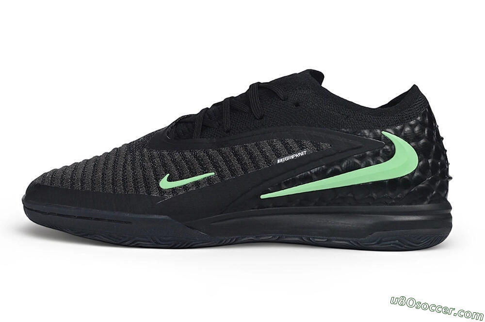 Nike Phantom 6 Elite Low IC Indoor & Futsal Soccer Shoes - Black/Black/Mint 2