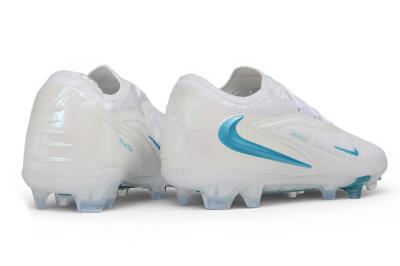 Nike Phantom 6 Elite Low FG Firm Ground Soccer Cleats - White/White/Baltic Blue