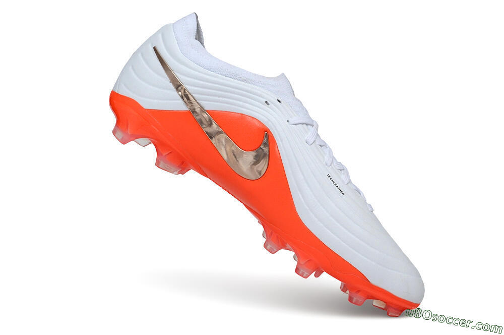 Nike Tiempo Legend 11 Elite FG Firm Ground Soccer Cleats - White/Platinum White/Bright Crimson 5