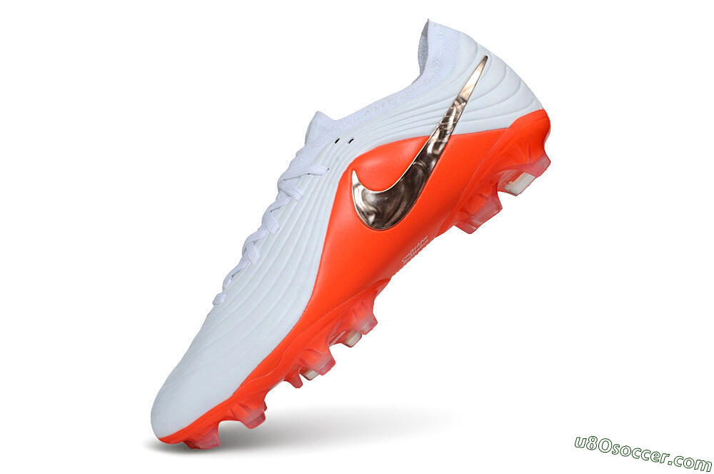 Nike Tiempo Legend 11 Elite FG Firm Ground Soccer Cleats - White/Platinum White/Bright Crimson 6