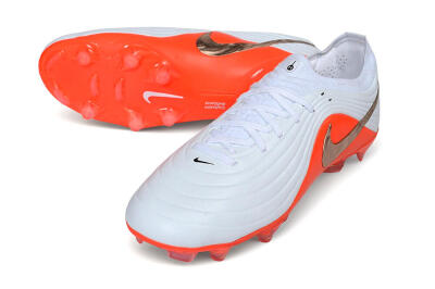 Nike Tiempo Legend 11 Elite FG Firm Ground Soccer Cleats - White/Platinum White/Bright Crimson