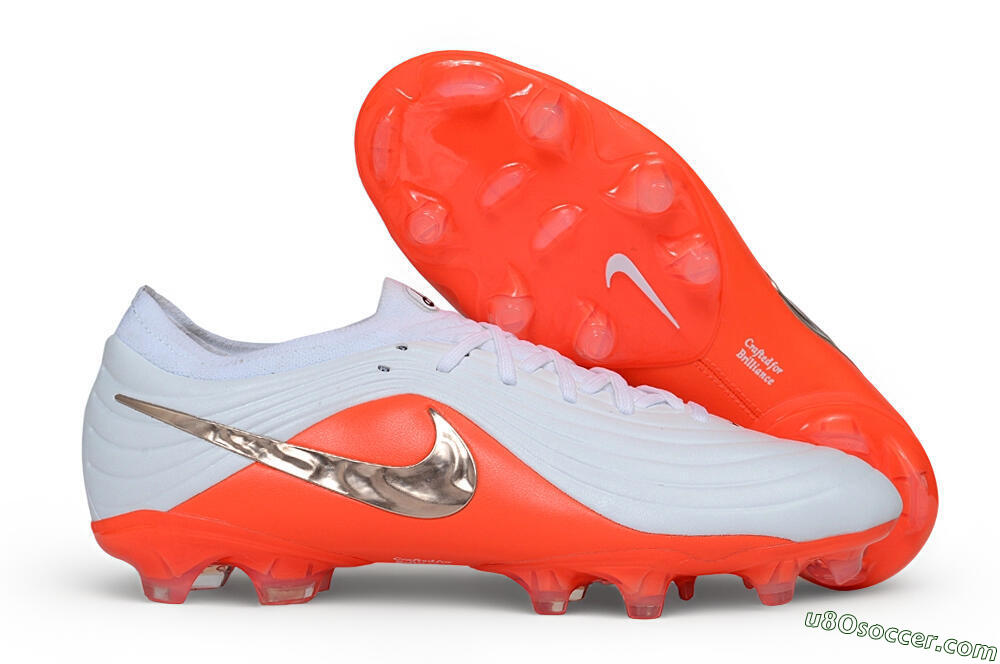Nike Tiempo Legend 11 Elite FG Firm Ground Soccer Cleats - White/Platinum White/Bright Crimson 1