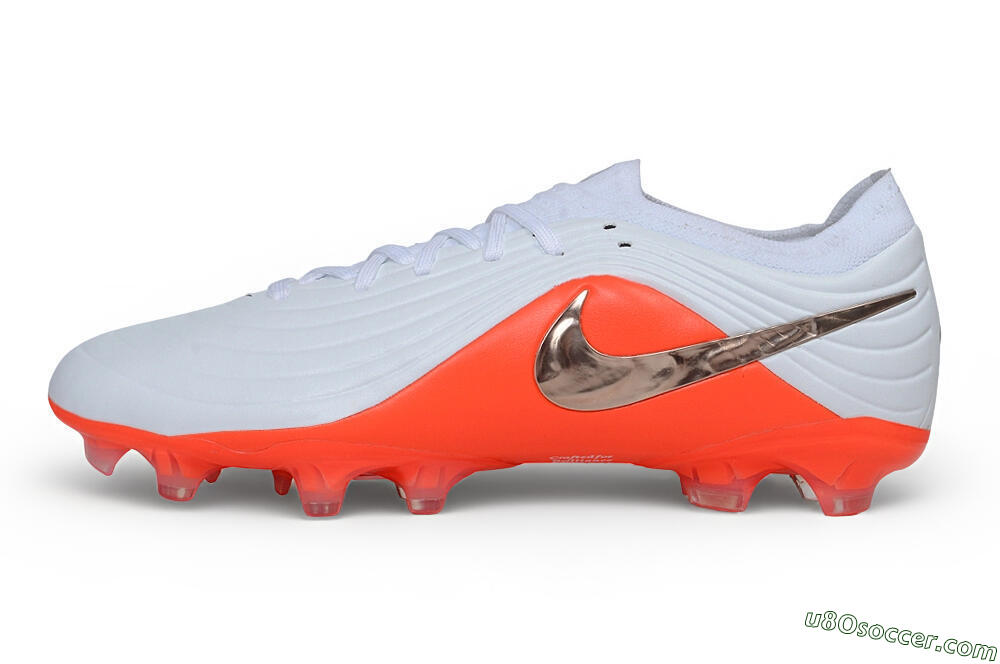 Nike Tiempo Legend 11 Elite FG Firm Ground Soccer Cleats - White/Platinum White/Bright Crimson 2
