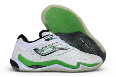 Joma Top Flex IC Indoor & Futsal Soccer Shoes - White/Bright Green/Black