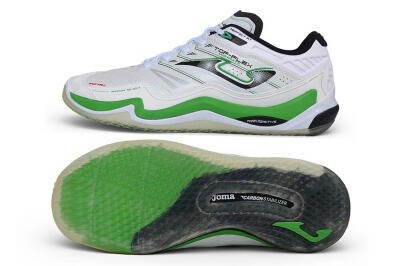 Joma Top Flex IC Indoor & Futsal Soccer Shoes - White/Bright Green/Black