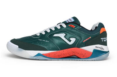 Joma Top Flex IC Indoor & Futsal Soccer Shoes - Green/Forest Green/Bright Coral