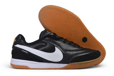 Nike Tiempo Streetgato Prm IC Indoor & Futsal Soccer Shoes - Black/Black/Gum