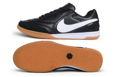 Nike Tiempo Streetgato Prm IC Indoor & Futsal Soccer Shoes - Black/Black/Gum