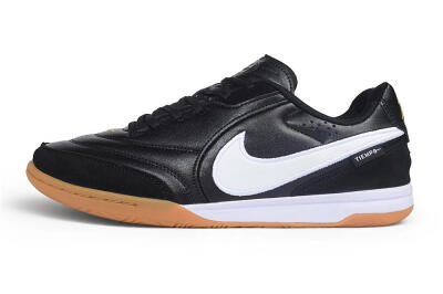 Nike Tiempo Streetgato Prm IC Indoor & Futsal Soccer Shoes - Black/Black/Gum