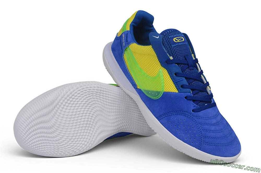 Nike Street Gato IC Indoor & Futsal Soccer Shoes - Blue/Royal Blue/Volt Green 3