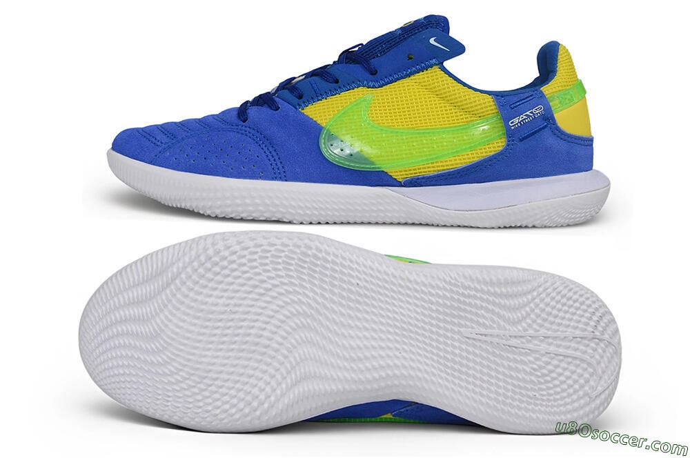 Nike Street Gato IC Indoor & Futsal Soccer Shoes - Blue/Royal Blue/Volt Green 0