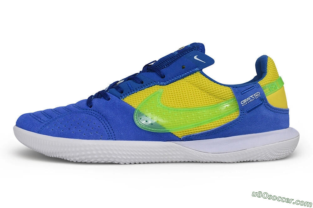 Nike Street Gato IC Indoor & Futsal Soccer Shoes - Blue/Royal Blue/Volt Green 2