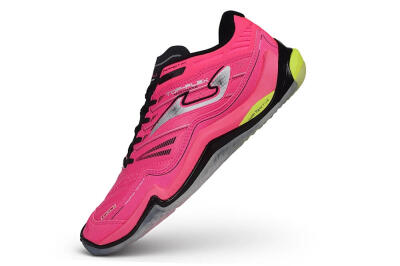 Joma Top Flex IC Indoor & Futsal Soccer Shoes - Pink/Electric Pink/Volt Yellow