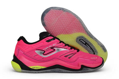 Joma Top Flex IC Indoor & Futsal Soccer Shoes - Pink/Electric Pink/Volt Yellow