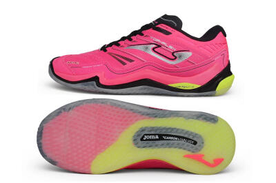 Joma Top Flex IC Indoor & Futsal Soccer Shoes - Pink/Electric Pink/Volt Yellow