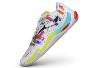 Joma Top Flex IC Indoor & Futsal Soccer Shoes - White/Multi-Color/Electric Neon