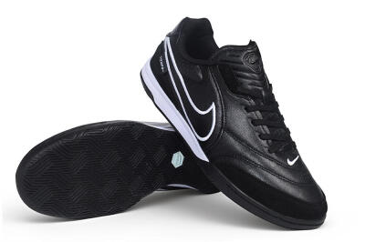 Nike Tiempo Streetgato Prm IC Indoor & Futsal Soccer Shoes - Black/Black/White
