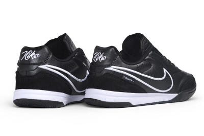 Nike Tiempo Streetgato Prm IC Indoor & Futsal Soccer Shoes - Black/Black/White