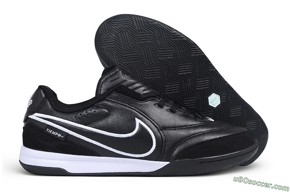 Nike Tiempo Streetgato Prm IC Indoor & Futsal Soccer Shoes - Black/Black/White 1