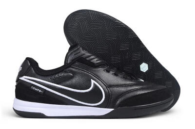 Nike Tiempo Streetgato Prm IC Indoor & Futsal Soccer Shoes - Black/Black/White