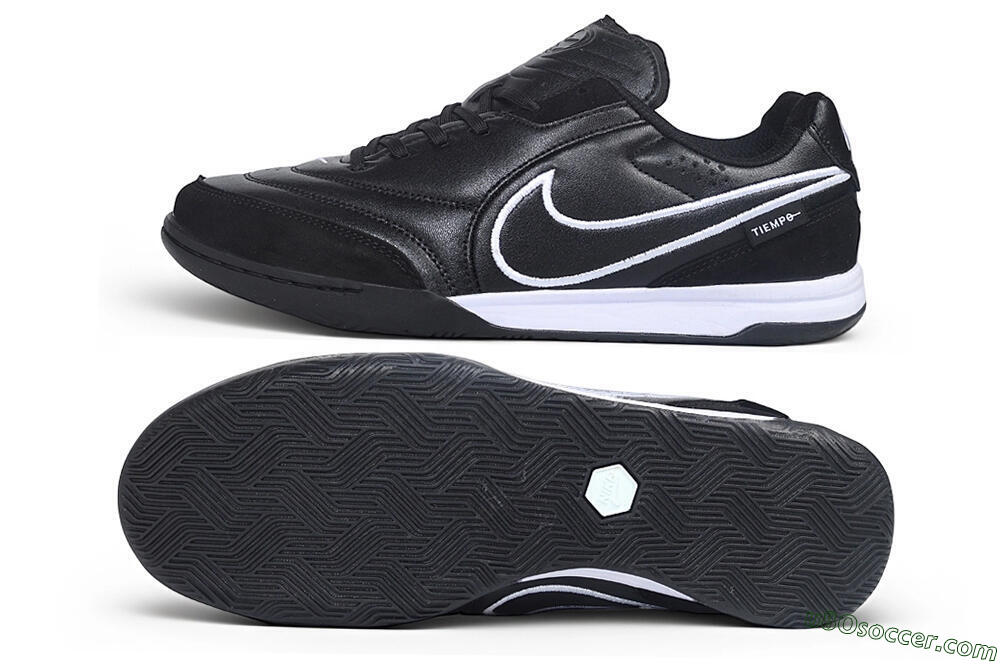 Nike Tiempo Streetgato Prm IC Indoor & Futsal Soccer Shoes - Black/Black/White 0
