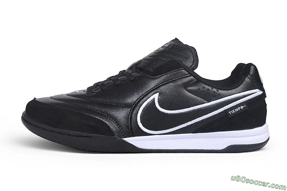Nike Tiempo Streetgato Prm IC Indoor & Futsal Soccer Shoes - Black/Black/White 2