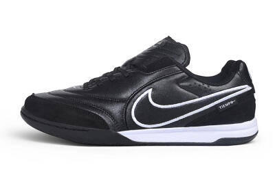 Nike Tiempo Streetgato Prm IC Indoor & Futsal Soccer Shoes - Black/Black/White